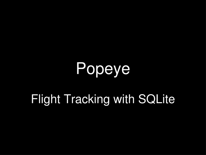 Simplifying Flight Tracking with SQLite and Birdseye