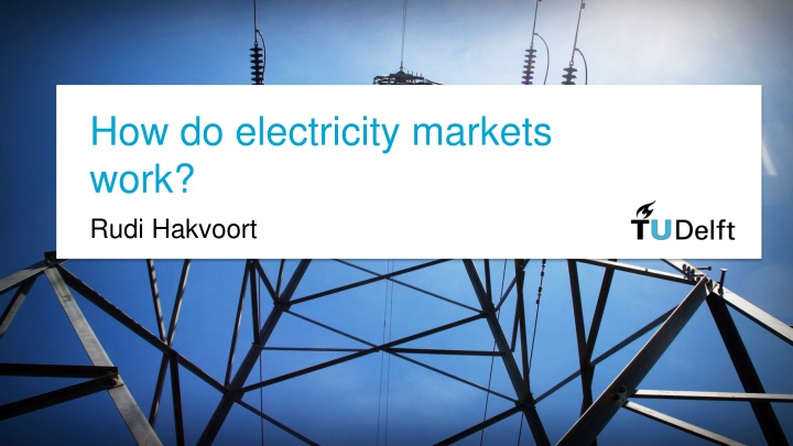 How do electricity markets