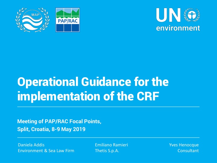 Operational Guidance for CRF Meeting Implementation