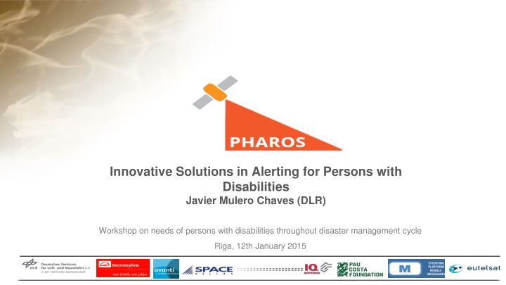 Innovative Solutions in Alerting for Persons with Disabilities Workshop