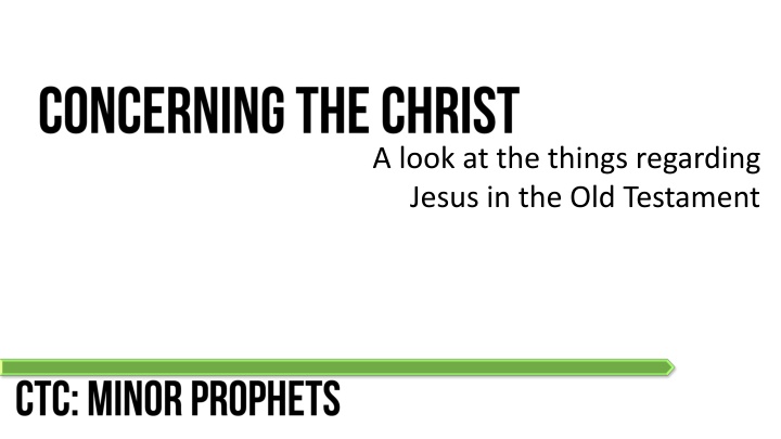 Jesus in the Old Testament: Insights and Revelations