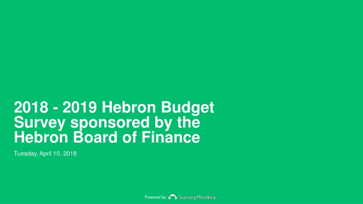 Hebron Budget Survey Sponsored by Board of Finance