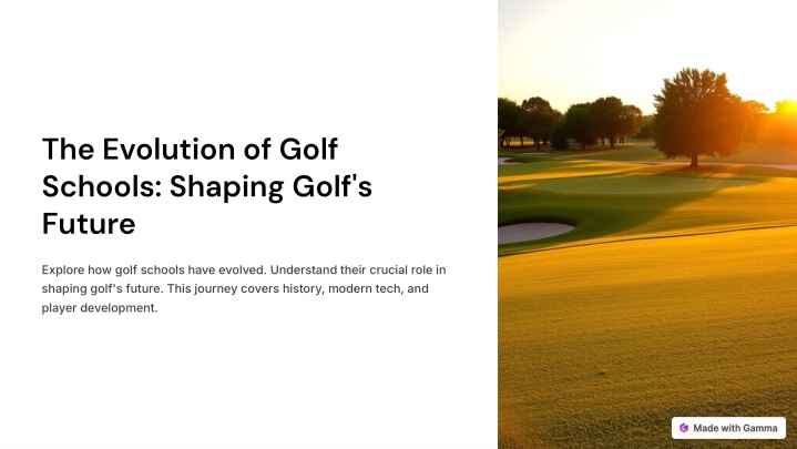the evolution of golf schools shaping golf n.w