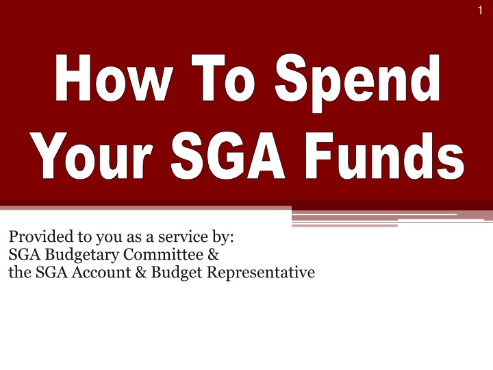 Effective Funds Management Guidelines for SGA Organizations
