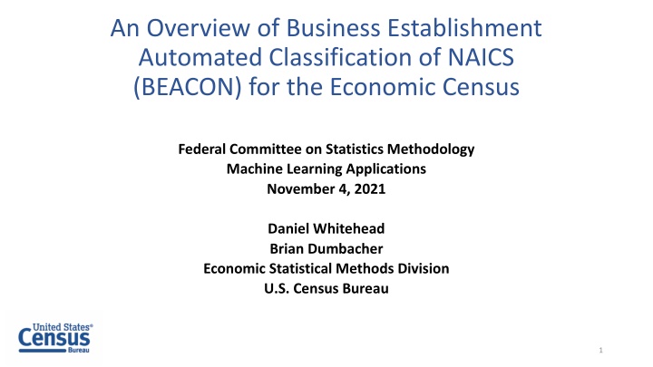 Automated NAICS Classification Tool for Economic Census Analysis