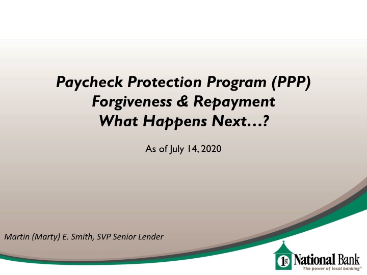 Forgiveness & Repayment
