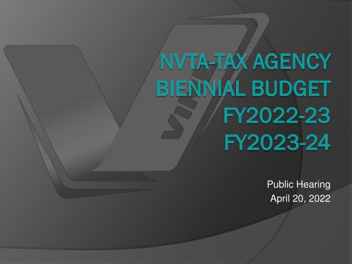 NVTA-TA Biennial Budget FY2022-24 Public Hearing Summary