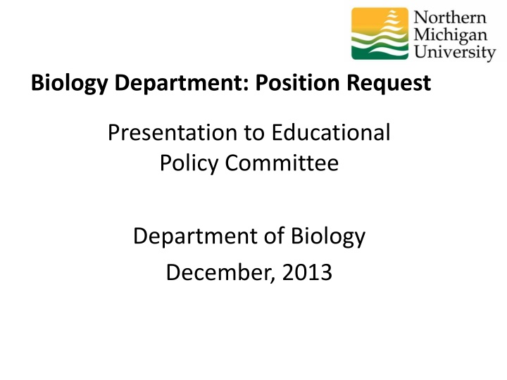 Biology Department Faculty Needs & Challenges