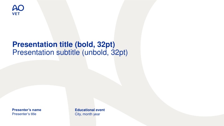 Presentation title (bold, 32pt)