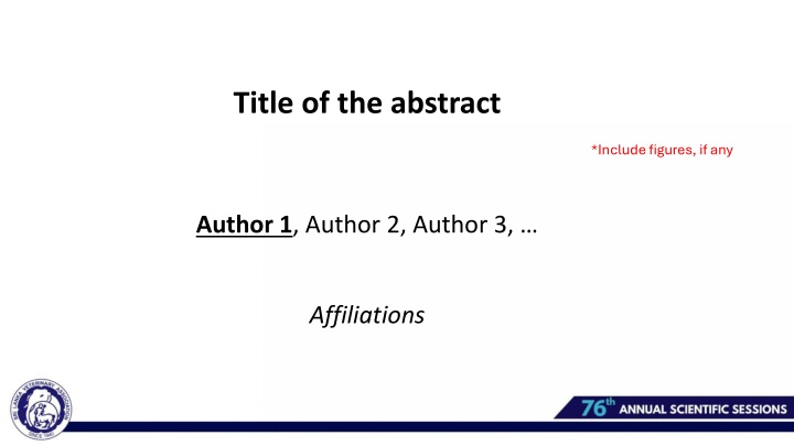 Title of the abstract