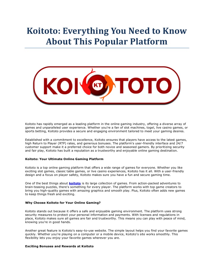 koitoto everything you need to know about this n.w