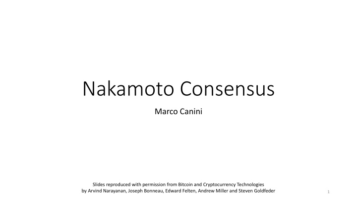 Nakamoto Consensus