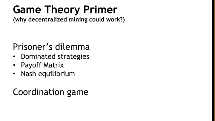 Game Theory Primer