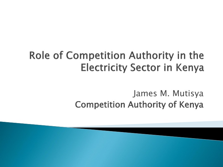 Role of Competition Authority in Kenya's Electricity Sector