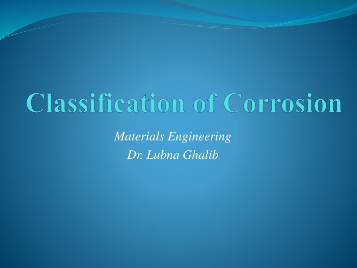 Corrosion Science and Engineering Overview