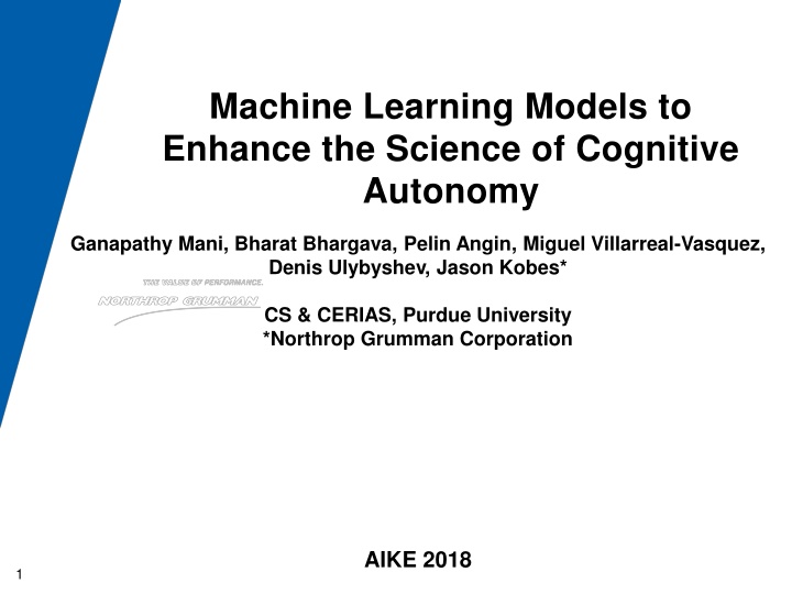 Enhancing Cognitive Autonomy with Machine Learning Models