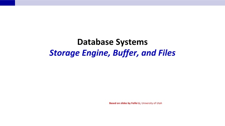 Efficient Storage Systems Overview