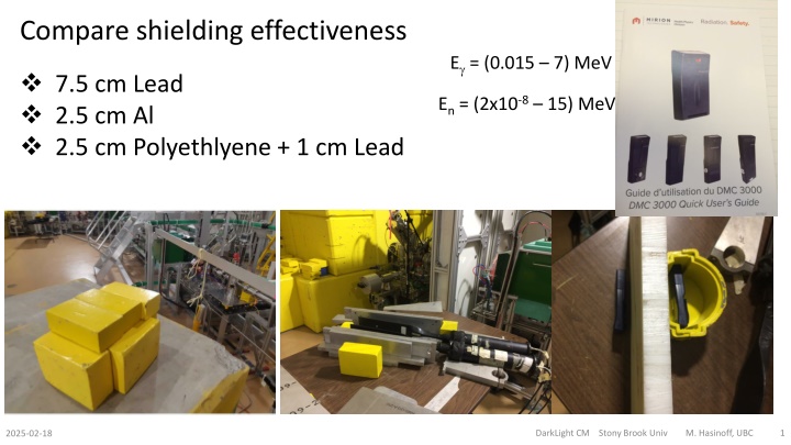 Comparison of Shielding Effectiveness for Various Materials in Particle Physics