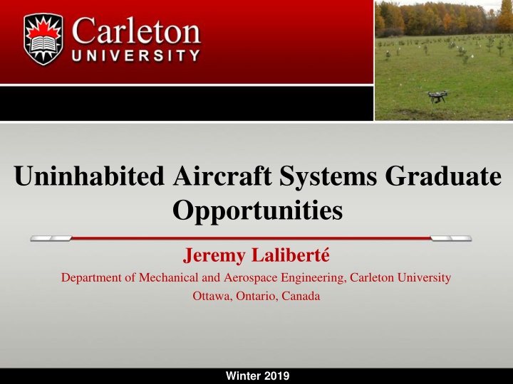 Uninhabited Aircraft Systems Graduate  Opportunities