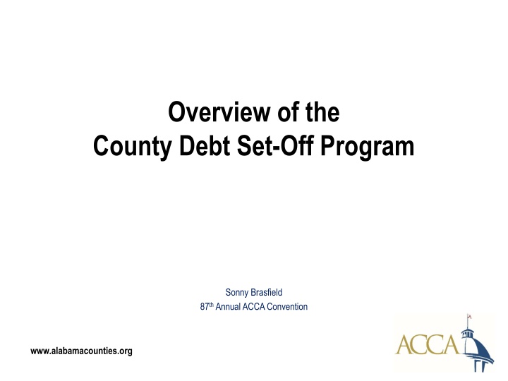 Overview of County Debt Set-Off Program & Financial Impact Study