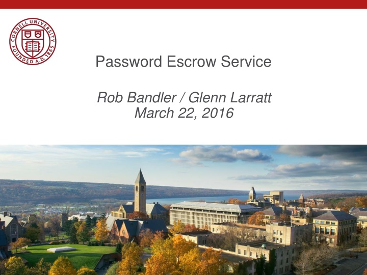 Password Escrow Service