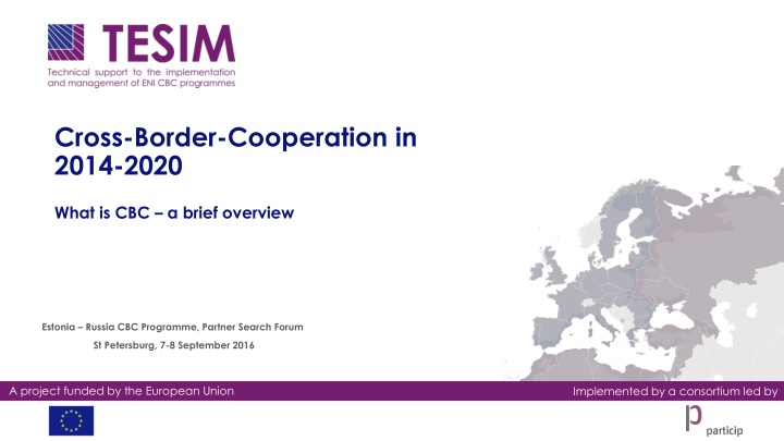 Cross-Border Cooperation in 2014-2020: Overview and Objectives