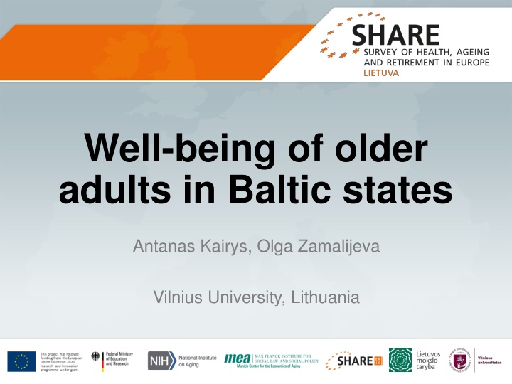 Insights on Well-being of Older Adults in Baltic States