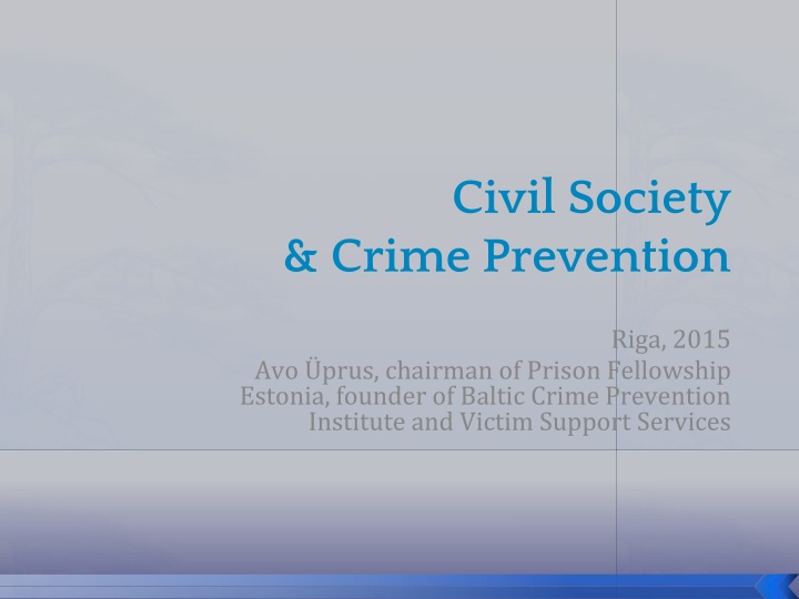 Civil Society & Crime Prevention in Estonia