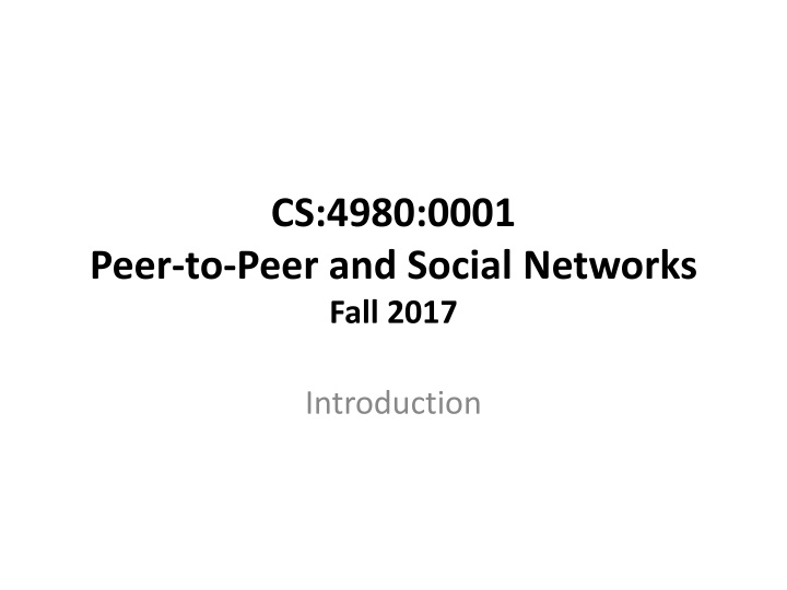 Peer-to-Peer Networks & Social Structures