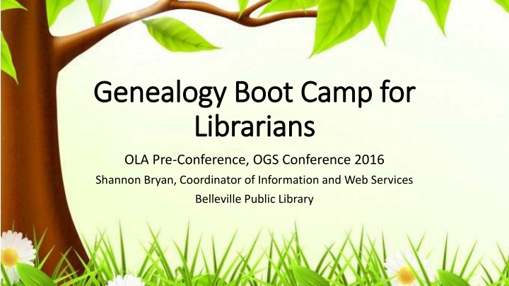 Genealogy Boot Camp for Librarians: OGS Conference 2016