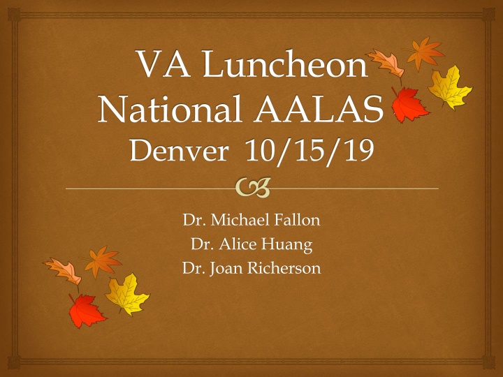 Denver AALAS Luncheon National VA 10/15/19