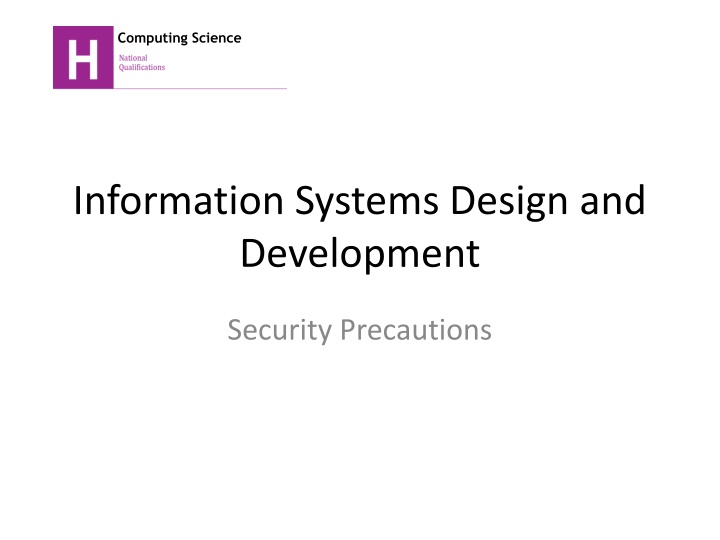 Enhancing Computer Security Precautions