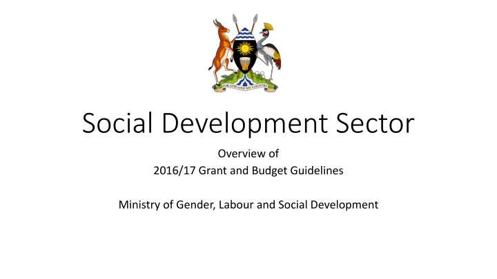 Social Development Sector Overview and Policy Objectives