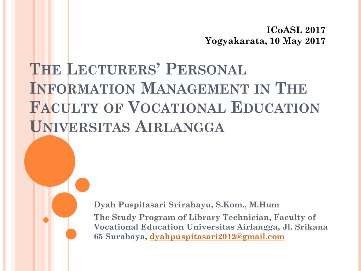 Managing Personal Information in Vocational Education