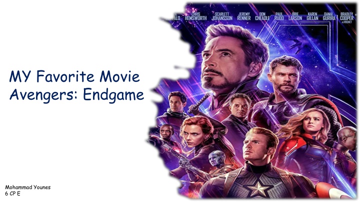 MY Favorite Movie  Avengers: Endgame