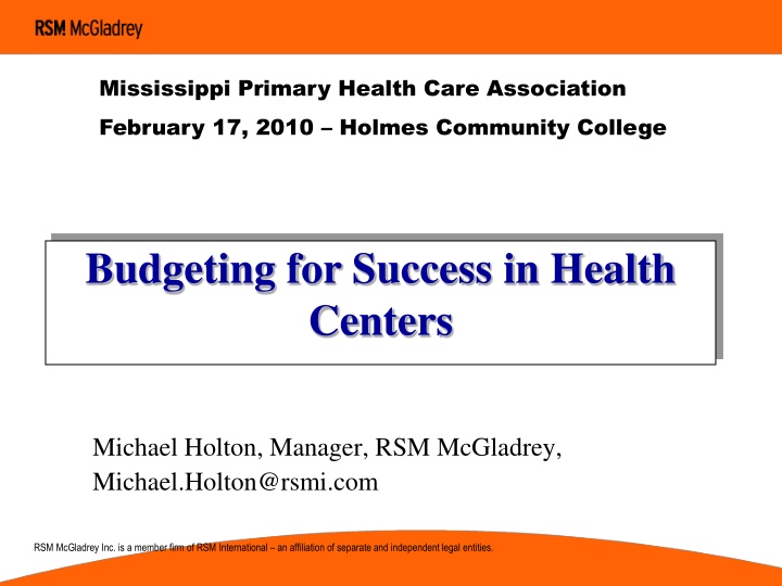 Budgeting for Success in Health Centers