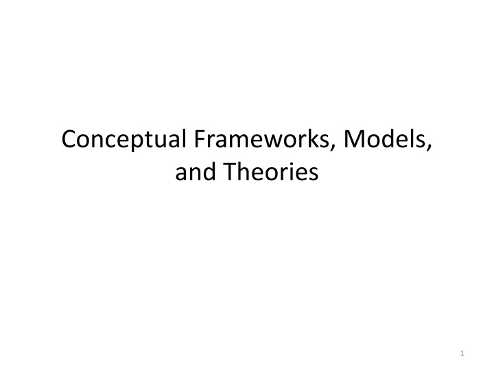 and Theories