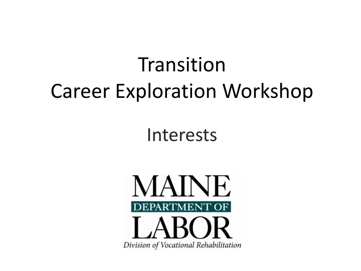 Career Exploration Workshop Interests
