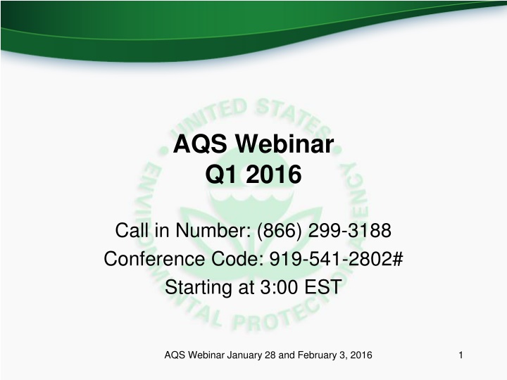 AQS Webinar Q1 2016