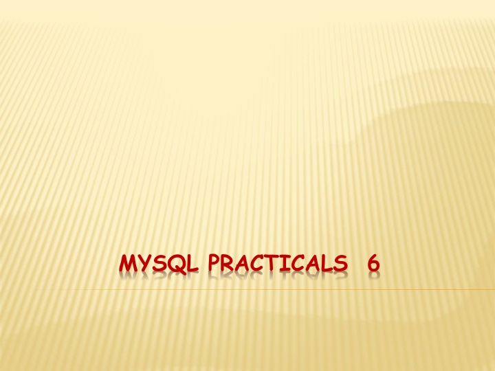 SQL Statements for MySQL Database Operations