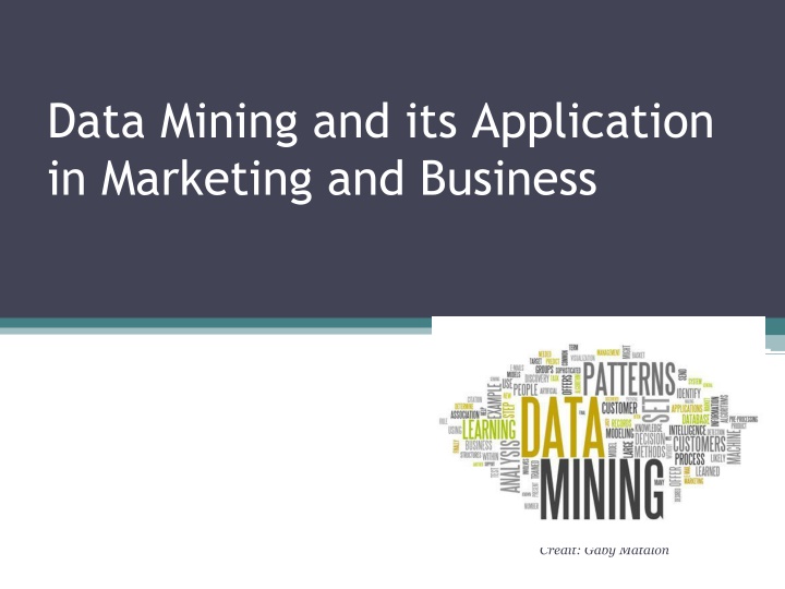 Data Mining in Marketing and Business Credit