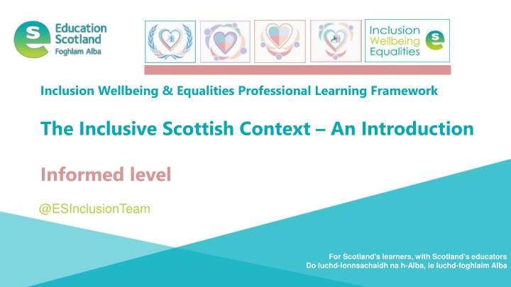 Inclusion, Wellbeing & Equalities Professional Learning Framework