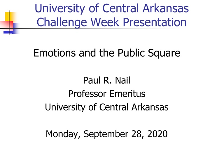 University of Central Arkansas Challenge Week Presentation