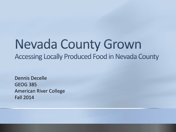 Nevada County Grown