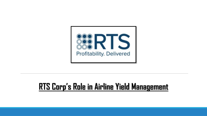 RTS Corp’s Role in Airline Yield Management