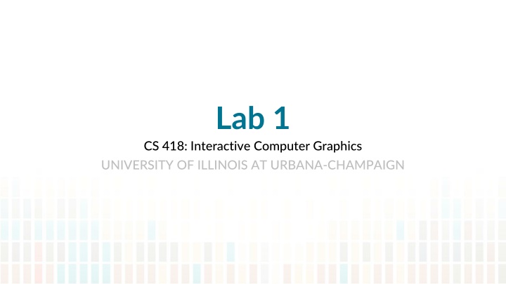 Interactive Computer Graphics at University of Illinois