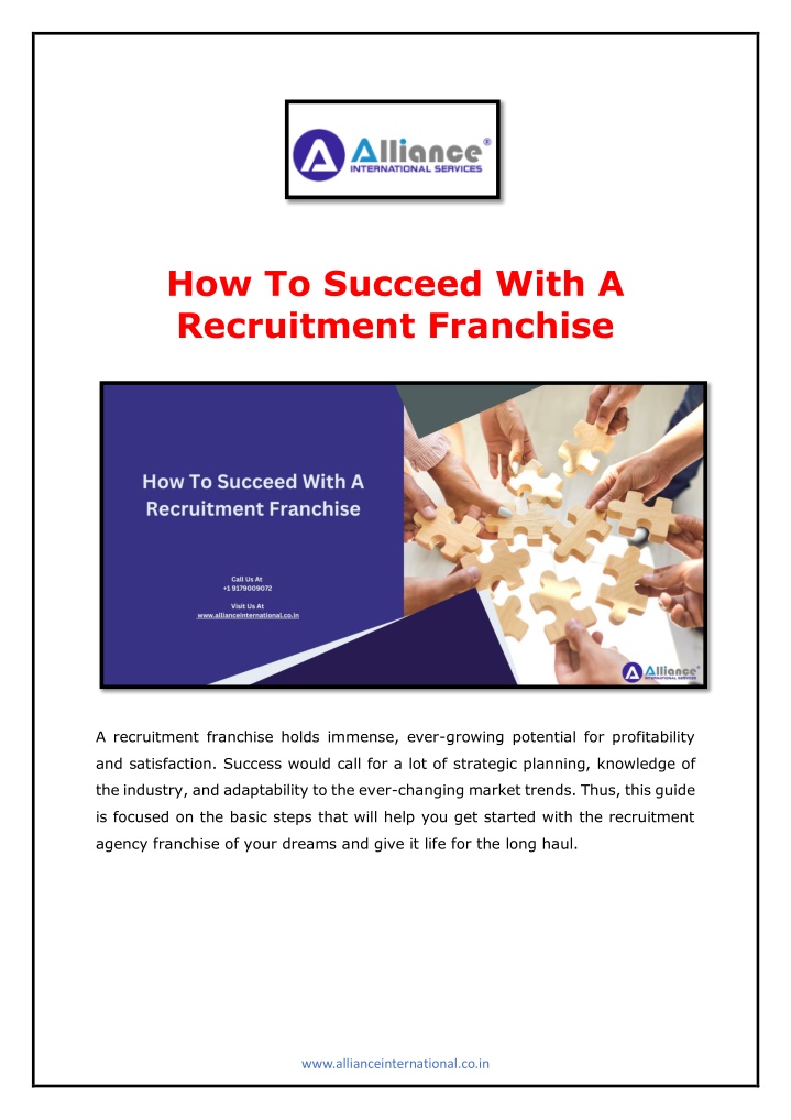 how to succeed with a recruitment franchise n.w