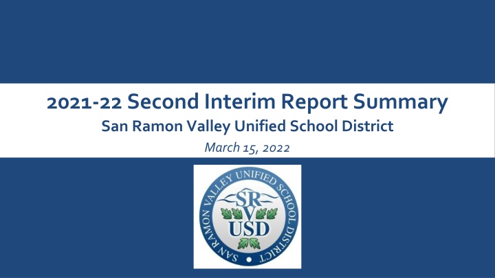 San Ramon Valley Unified School District Financial Review