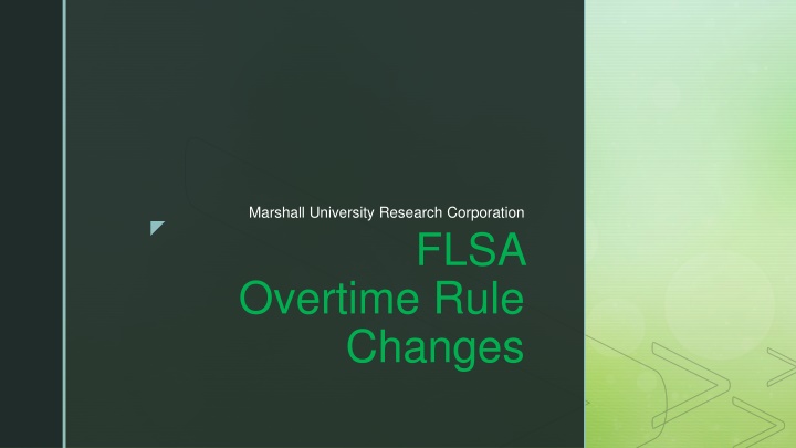 Impact of FLSA Overtime Changes on MURC Staff