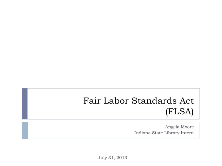 Fair Labor Standards Act (FLSA) in Indiana Libraries